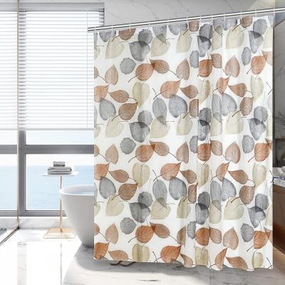 China Facoty Sustainable Price PEVA Bathroom Shower Curtain Printed Waterproof Curtains for sale