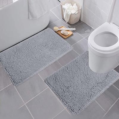 China Sustainable Luxury Microfiber Chenille Bath Covers, Soft and Shaggy Rugs Washable and Comfortable, Non Slip Bathroom Mat for sale