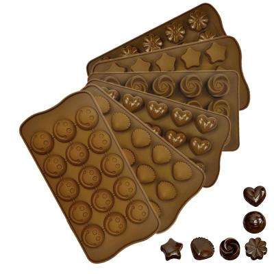 China Viable Amazon Hot Sale Rectangle Cut-Apart Silicone Chocolate Mold Cake Decorating Fondant Tools Silicone Candy Chocolate Mold Set for sale