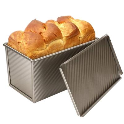 China Sustainable Aluminum Stick Pullman Bread Non Filter Square Bread Making Pan With Lid Bake, Bakeware Bread Toast Pan Bread Toast Box Mold for sale