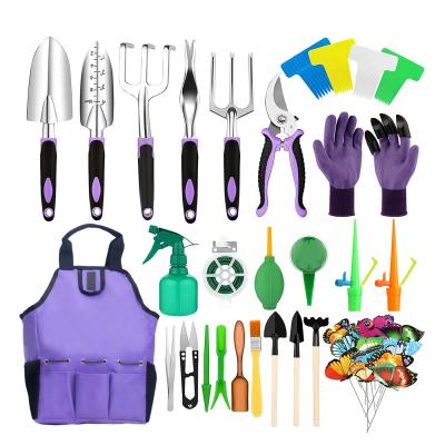 China Customized Lady Gardening Tool Kit, Adult Handheld Women Planting Purple Garden Tool Kit For Gardening Heavy Duty Garden Tools for sale