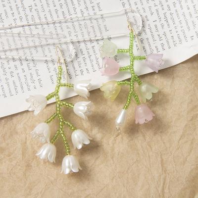 China Earring Accessories Jewelry Making 100PCS Sweet Style Lily Of The Valley DIY Handmade Earring Accessories For Craft Jewelry Making for sale