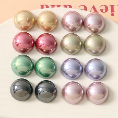 China 100PCS Glitter Earring Phone Case Necklace Jewelry Making Craft Shell Flatback Cabochon For DIY Earring Phone Case Necklace Jewelry Making for sale