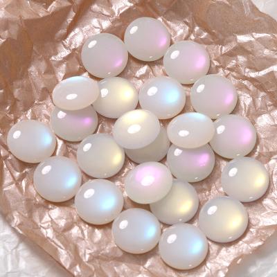 China Earring Accessories Jewelry Making 100PCS Cute DIY Shell Flash Feeling Resin Flatback Cabochons For Craft Phone Case Drop Earring Making for sale