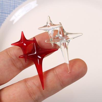 China 100PCS Popular Popular Asymmetry Star Cross Shape Resin DIY Accessory For Drop Earring Bracelet Necklace Jewelry Making for sale