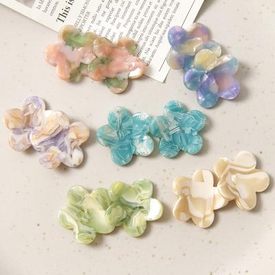 China Earring Accessories Jewelry Making 100PCS 25mm Oil Painting Smelling Shaped Flower Acrylic DIY For Earring Phone Case Craft Making for sale