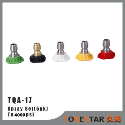 China TQA-17 ​​4000PSI Washing Spray Nozzle Tips 5-Pack Seal Nozzle Tips Water Jet High Pressure Nozzle for sale