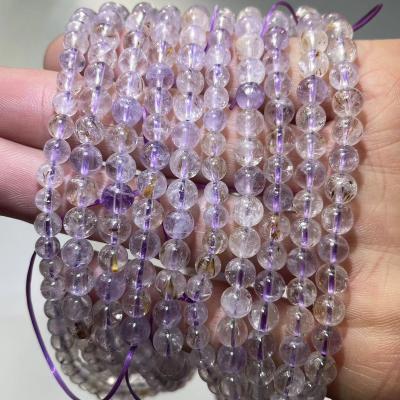 China China Wholesale Super Seven Necklace Crystal Amethyst Purple Quartz DIY Accessory Beads For Jewelry Making for sale