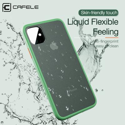 China New Matte Transparent Luxury Brand Slim Cafele Silicone+PC cell phone case for Iphone 11 XS max 7 8 plus for sale