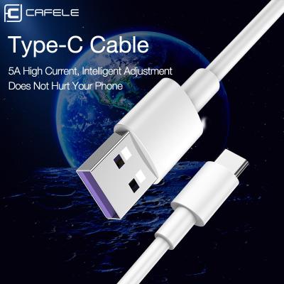 China Mobile Phone Types Newest CAFELE 2019 Sync Data Charging USB Band Type C QC3.0 1M 5.0A USB Fast Charging Cable for sale