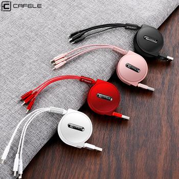 China CAFELE Cellphone Mobile Phone 3 in 1usb Cable Multi Charger USB C Charging Data Cable for Iphone xiaomi Redmi for sale