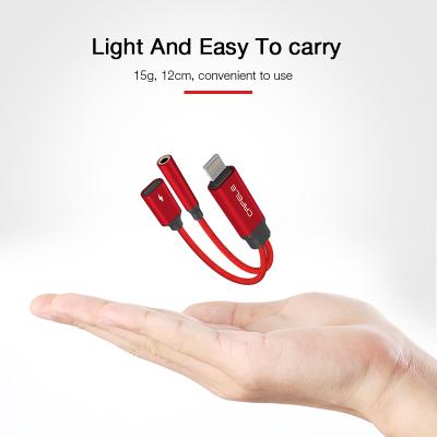 China Multi Accessories 1 to 2 Audio Cable Converter 3.5mm Jack Aux Adapter USB Lightn Phone Cable CAFELE Data Transfer Function Splitter Audio Cable for sale