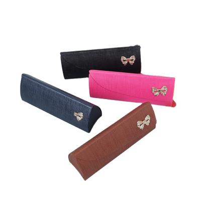 China Fashional Glass Case Ladies Glasses Case Foldable Glasses Case Triangular Hard Folding Case for sale