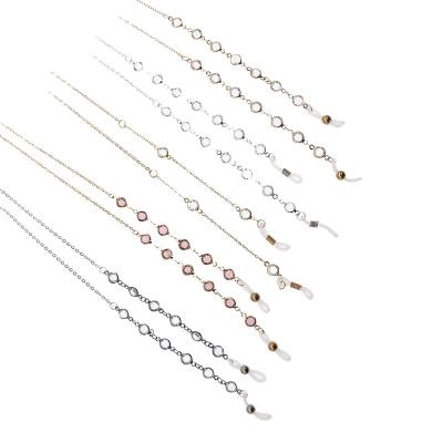 China fashion & chest of drawers & 2022 Best Selling Soft Reading Glasses Chain Chain Diamond Embellished Optical Glasses Anti-Lost for sale