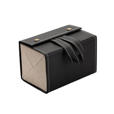 China Space Saving 4 Slots Folding Luxury Triangle Women Leather Sunglasses Case Glass Box Organizer Storage Case for sale