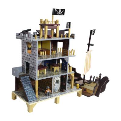 China Wooden DIY TOY New Design Pretend Play Pirate Doll House Toys For Boys And Girls Kids Doll Room Gabbys Doll Room for sale