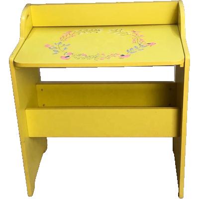 China Environmental Material New Design Wooden Storage Children's Study Table Wooden Desk Furniture Set For Children Kids Table And Chairs for sale