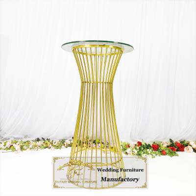 China Wholesale Modern Gold Outdoor Reception Bar Table Bar Furniture Sets For Party for sale