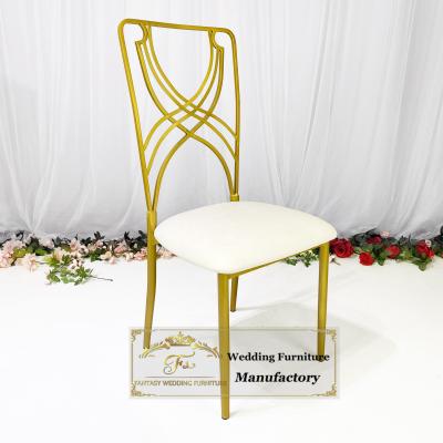 China Modern Wedding Furniture Manufacturer Gold Color Hall Chairs For Decoration for sale