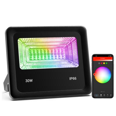 China Factory wholesale 30W RGB APP RGB floodlight tuya outdoor lighting smart holiday lighting best price zhensheng tuya app wifi 30w smart led flood for sale