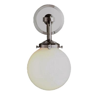 China Modern Glass Sconce Modern Milk Lamp Bedroom Outlet Factory Hotel Indoor Wall Light for sale