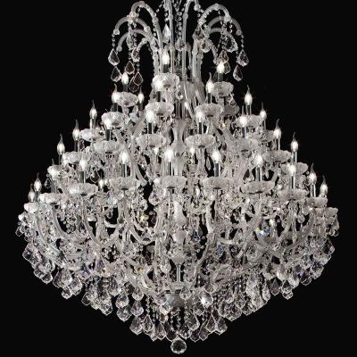 China Custom Made Modern Design Luxury Chrome Large Countryside Villa Maria Theresa Crystal Chandelier for sale