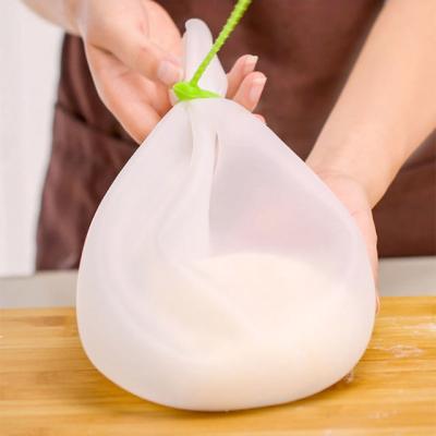 China Viable Silicone Knead Dough Bag Mixer + Flour Bag Kneading Tool 100% Mixing Food Grade for sale