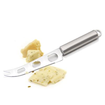 China Sustainable MJ Easy To Clean 304 Stainless Steel Hollow Handle Serrated Sharp Blade Cheese Knife With Hook, Cake Knife, Cream Knife for sale