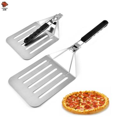 China MJ factory disposable directly folding pizza cake peel stainless steel pizza peel aluminum foldable pizza skin for sale