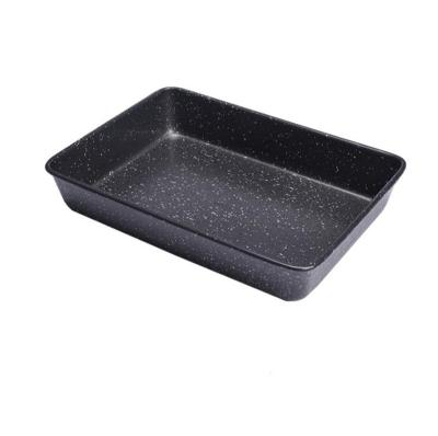 China MJ Disposable Oven Cake Cookie Bakeware Nonstick Carbon Steel Chicken Roasting Pan Baking Tray for sale