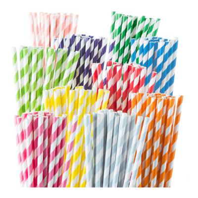 China Sustainable MJ Wholesale Paper Straws Disposable Colorful Hot Sale Eco Friendly Paper Straws for sale