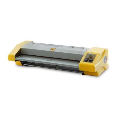 China Huanda Best Price HD-S325 600W 4 Rollers 325 Mm A3 A4 A5 Metal Press Duty Hot Roll Laminator HD-S325 600W 4 Laminating Machine for sale