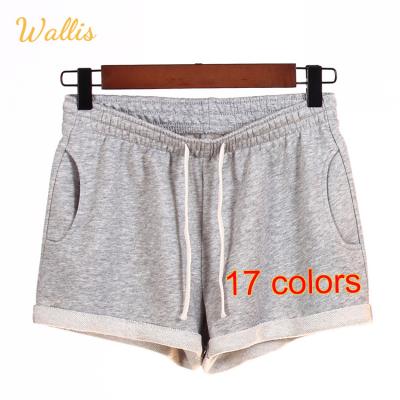 China Custom Wholesale Women's Waterproof Cotton Casual Home Fitness Sexy Pajamas Cotton Suction String Candy Running Biker Pockets Shorts for sale