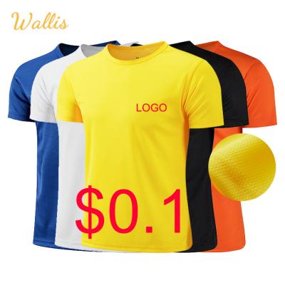 China Free Sample Anti-Wrinkle Custom Printing Women Blanket Mens T-shirts 100% Polyester Sport Tee Shirt Blouses Tops Gym Plain Unisex T-shirt for sale