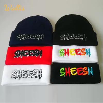 China Warm Skullies Beanie Hats Unisex Fashion Outdoor Casual Ski Hat Cap Hip Hop Knitted Winter Sweater Sheesh 100% COMMON Acrylic Letter for sale