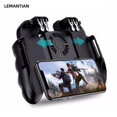 China With Handbreak FreeShip Six Finger Game Controller Gamepad Trigger Shooting Fire Fan Gamepad Free Joysticks For IOS Android Mobile Pubg for sale