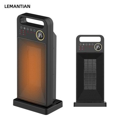 China Portable Ceramic Room Heater Fan Rechargeable Electric Heaters Fast Heating Small With Remote Control Electronic Heater 2000W for sale