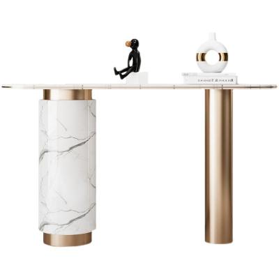 China (Other)Adjustable high-end door porch living room against the wall of the modern simple light luxury rock plate console table aisle table for sale