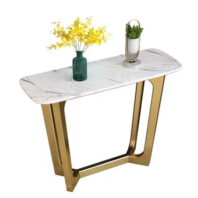 China (Others)adjustable modern luxury console table stainless steel gold console tables living room furniture for sale