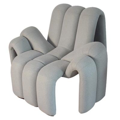 China Reception Leisure Modular Single Chair For Bionic Luxury Velvet Material Lounger Single Spider Lounger for sale