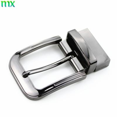 China Gunmetal Color 35mm Reversible Single Belt Buckle For Wholesale for sale