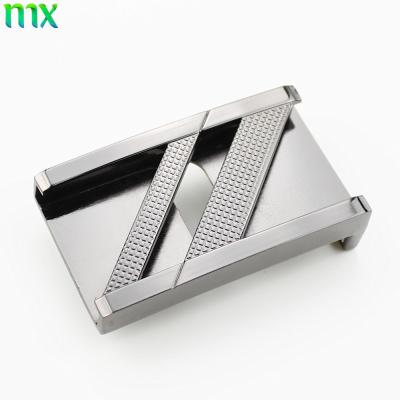 China High Quality Men's Genuine Leather Belt Buckle Gunmetal Belt Plate Buckle for sale