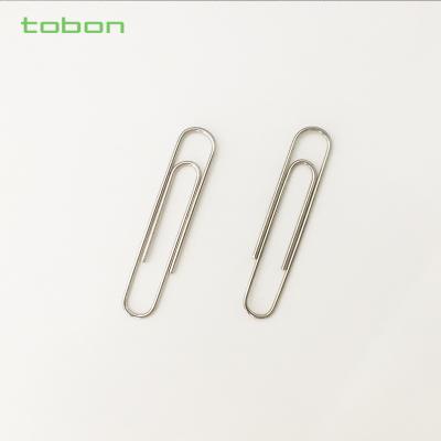 China 33mm Metal Metal Nickel Plated Paper Clips for sale