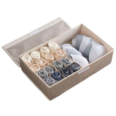 China Household Multifunctional Compartments Storage Box Boxes Underwear Two-in-One Drawer Underwear Matching Box for sale