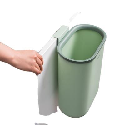 China Household Viable Wholesale Kitchen Storage Cabinet Fashion Storage Bin Bathroom Desktop Hanging Trash Can for sale