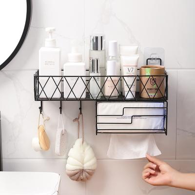 China Viable Disposable Toilet Wall Hanging Towel Rack Face Punch Round Clean Towel Free Storage Box for sale