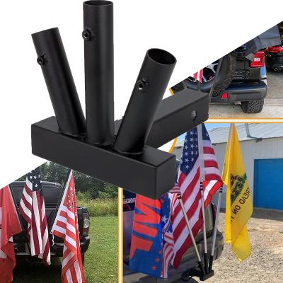 China Fashion China Manufacturer New Product Durable and Rust Hitch Mount Flagpole Bracket Flag Pole Trailer Bracket For JEEP Wrangler JK JL for sale