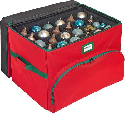 China Folding Christmas Ball Organizer Box Container Dividers Cardboard Ornament Storage Boxes for sale