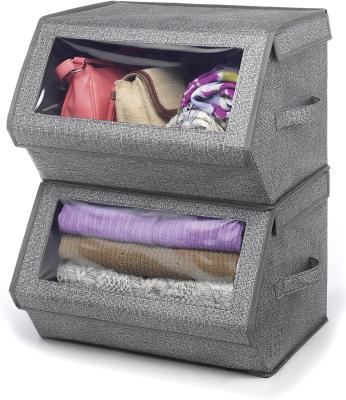 China Sustainable Multifunctional Toys Clothes Magnetic Closures Stackable Storage Cube Boxes for sale