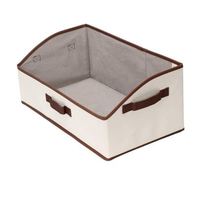 China Minimalist Behome Collection Fabric Storage Waste Home Storage Container Trapezoidal Cube Storage Bins for sale